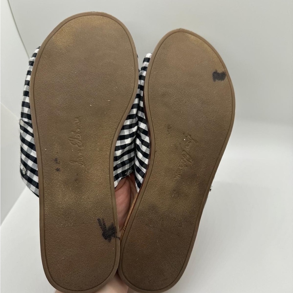 Sam Edelman Heidi Bow Slide Sandals Gingham Size 8.5 - Picture 7 of 9